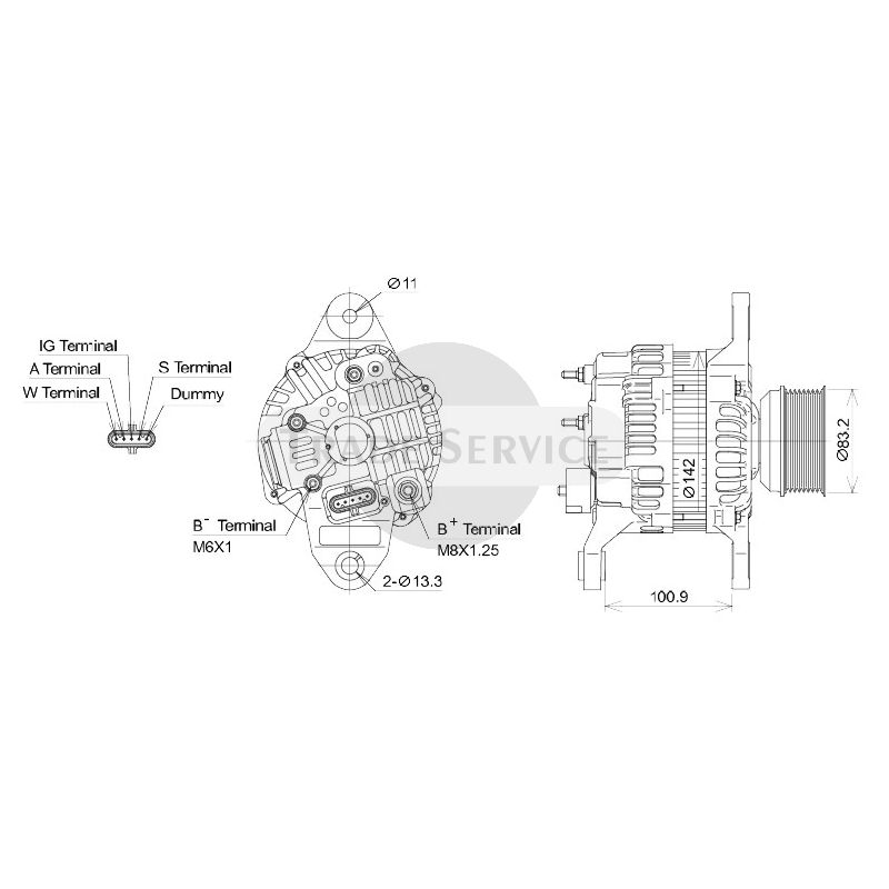 A4TR5591 / A004TR5591 (AM) Mitsubishi Generator
