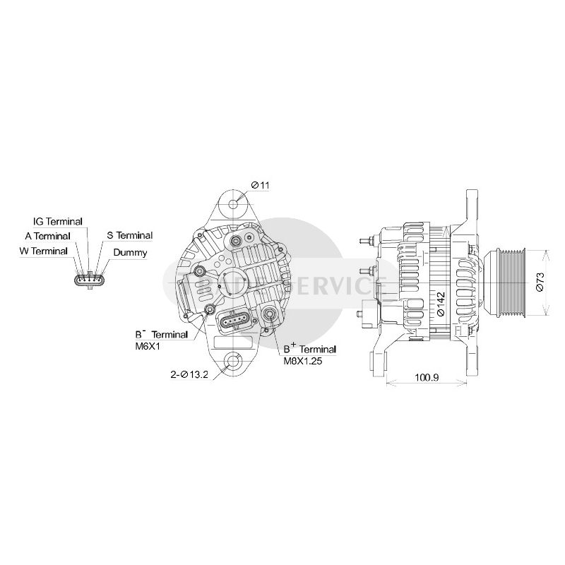 A4TR5592 / A004TR5592 (AM) Mitsubishi Generator