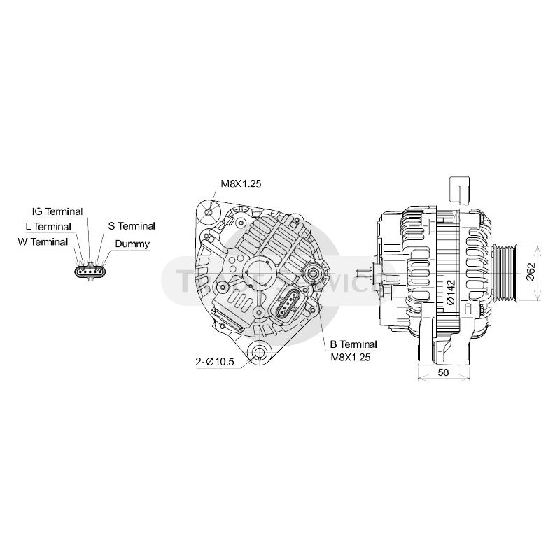 A4TR5794 / A004TR5794 (AM) Mitsubishi Generator