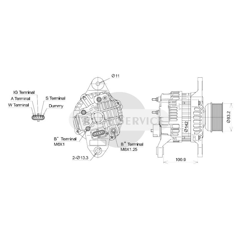 A4TR5891 / A004TR5891 (AM) Mitsubishi Generator