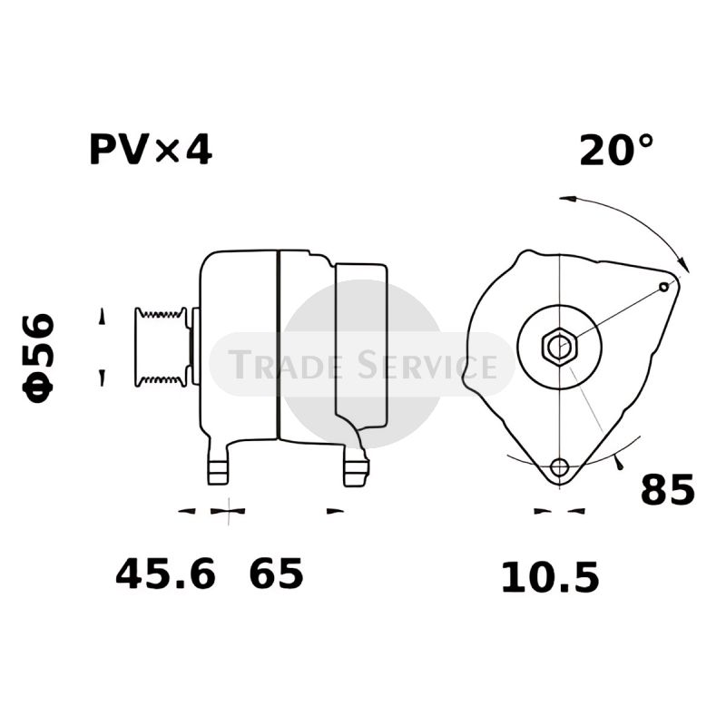 11.201.857 AAK5161 MG377 MAHLE (Letrika, Iskra) Generator (11201857)