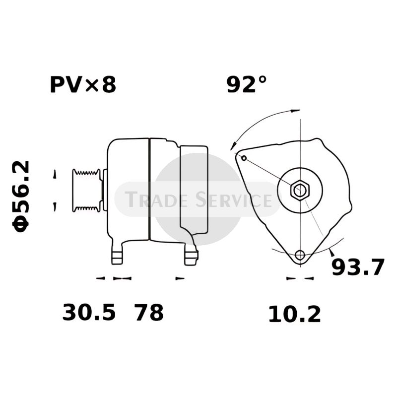 11.204.920 AAK5885 MG623 MAHLE (Letrika, Iskra) Generator (11204920)