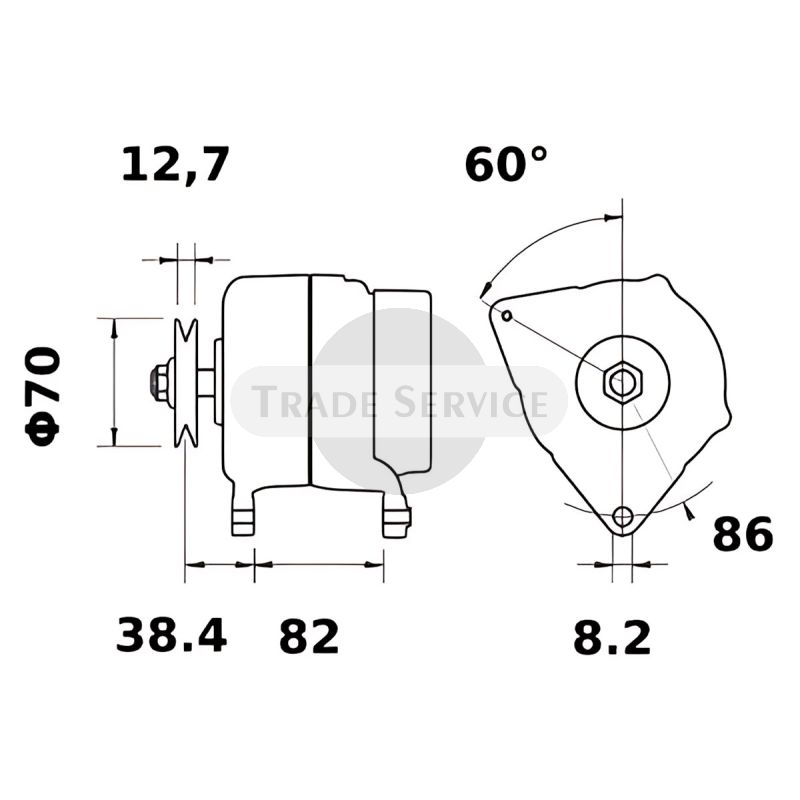 11.204.519 AAK5846 MG612 MAHLE (Letrika, Iskra) Generator (11204519)