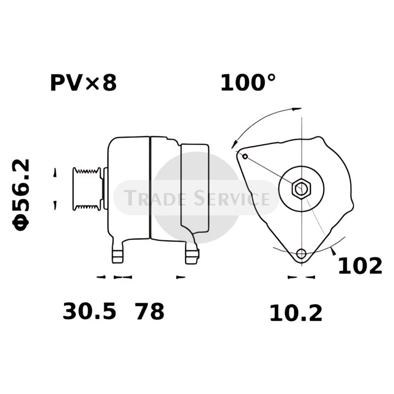 11.204.969 AAN5984 MG776 MAHLE (Letrika, Iskra) Generator (11204969)