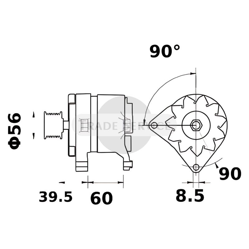11.204.755 AAK4980 MG625 MAHLE (Letrika, Iskra) Generator (11204755)