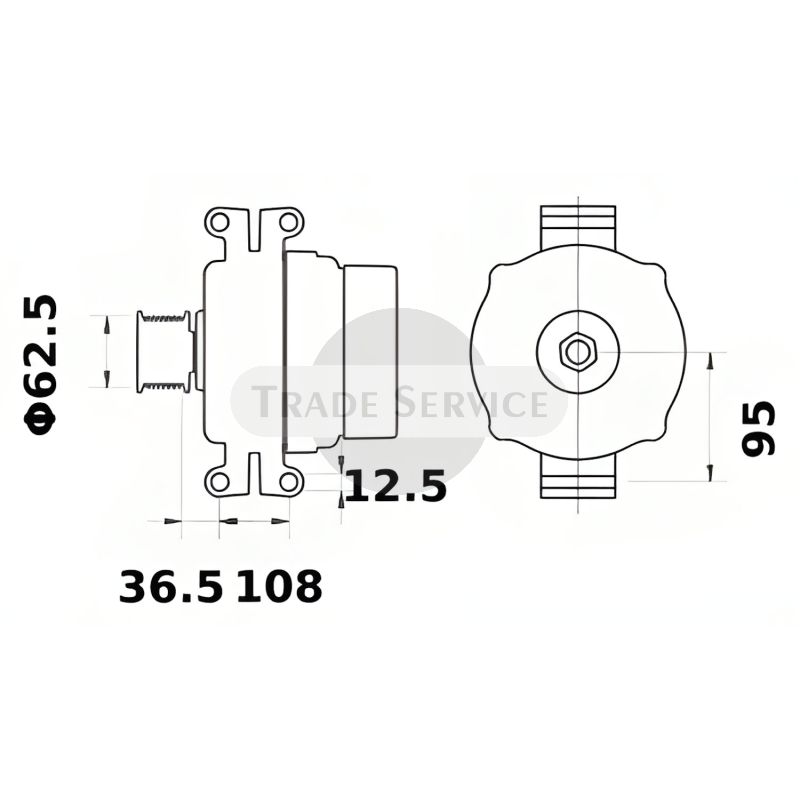 11.205.729 AAN8325 MAHLE (Letrika, Iskra) Generator MG1218
