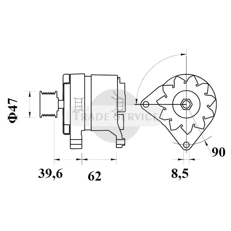 11.205.633 AAK4787 MAHLE (Letrika, Iskra) Generator MG1167
