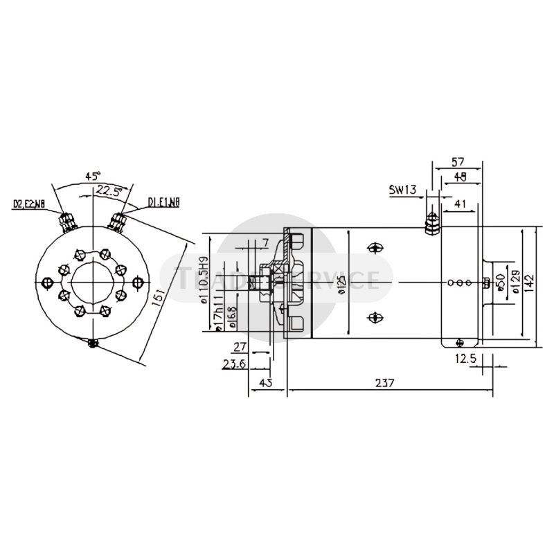 11.212.854 AMK5685 MM227 MAHLE (Letrika, Iskra) DC-Motor (11212854)