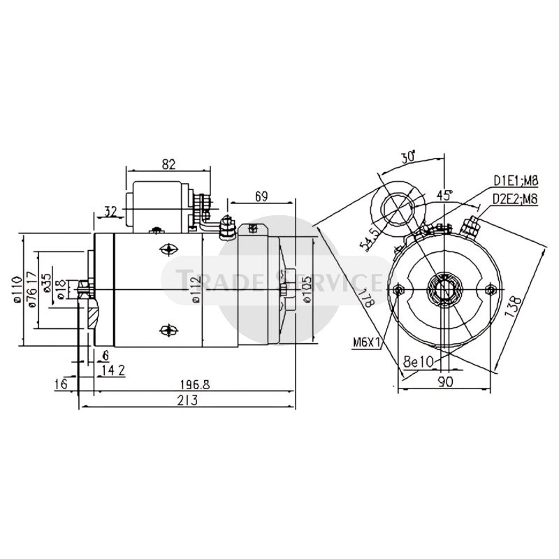 11.216.516 AMJ5778 MM270 MAHLE (Letrika, Iskra) DC-Motor (11216516)