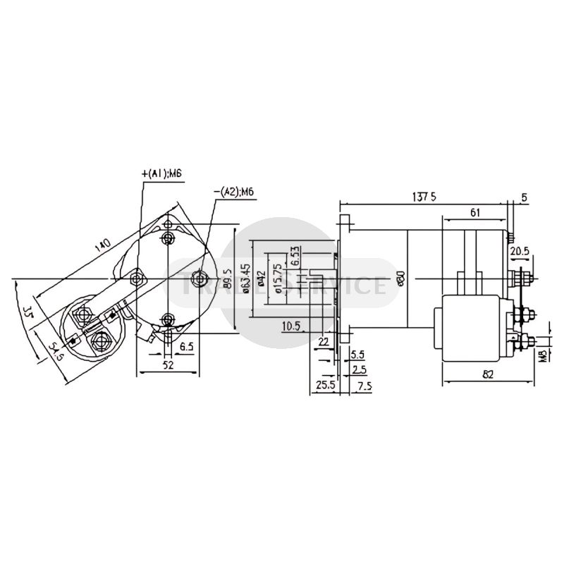 11.216.622 AME1109 MM267 MAHLE (Letrika, Iskra) DC-Motor (11216622)
