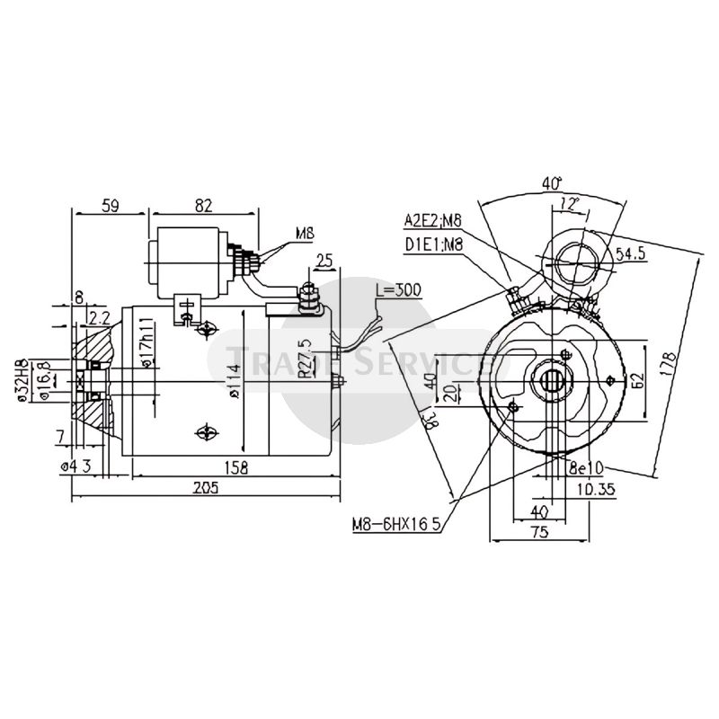 11.216.677 AMJ5816 MM259 MAHLE (Letrika, Iskra) DC-Motor (11216677)