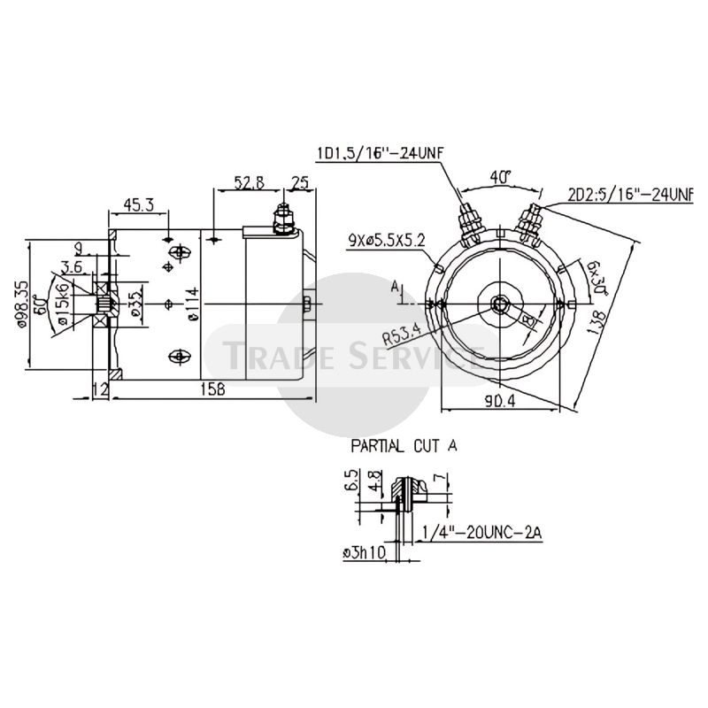 11.216.785 AMJ4575 MM27 MAHLE (Letrika, Iskra) DC-Motor (11216785)