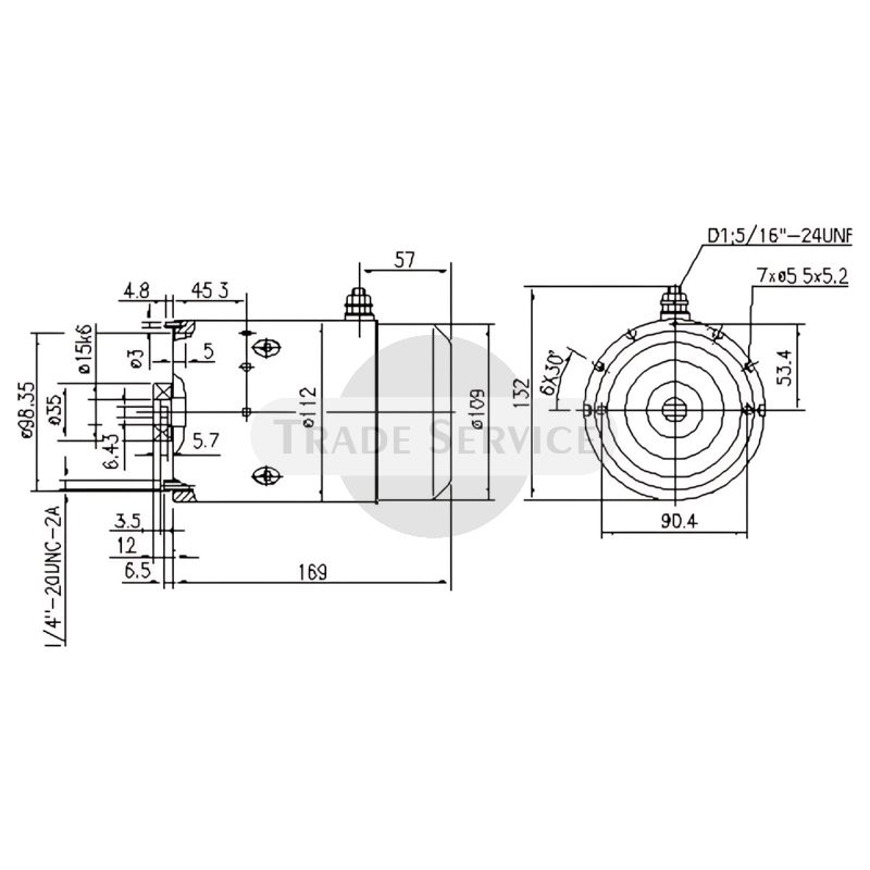11.216.784 AMJ4574 MM26 MAHLE (Letrika, Iskra) DC-Motor (11216784)