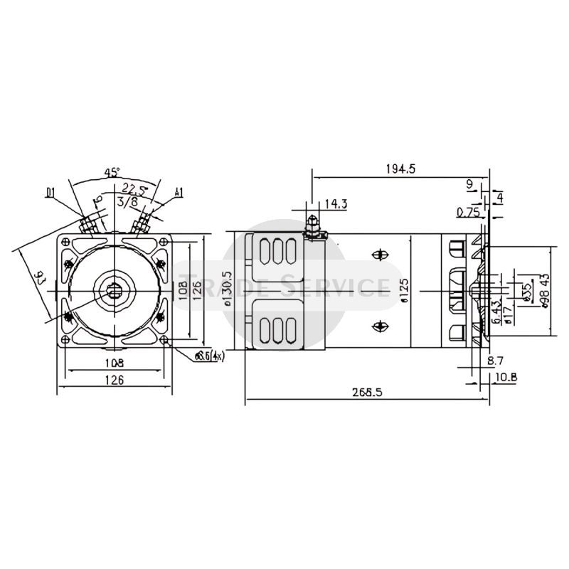 11.216.781 AMK4678 MM24 MAHLE (Letrika, Iskra) DC-Motor (11216781)