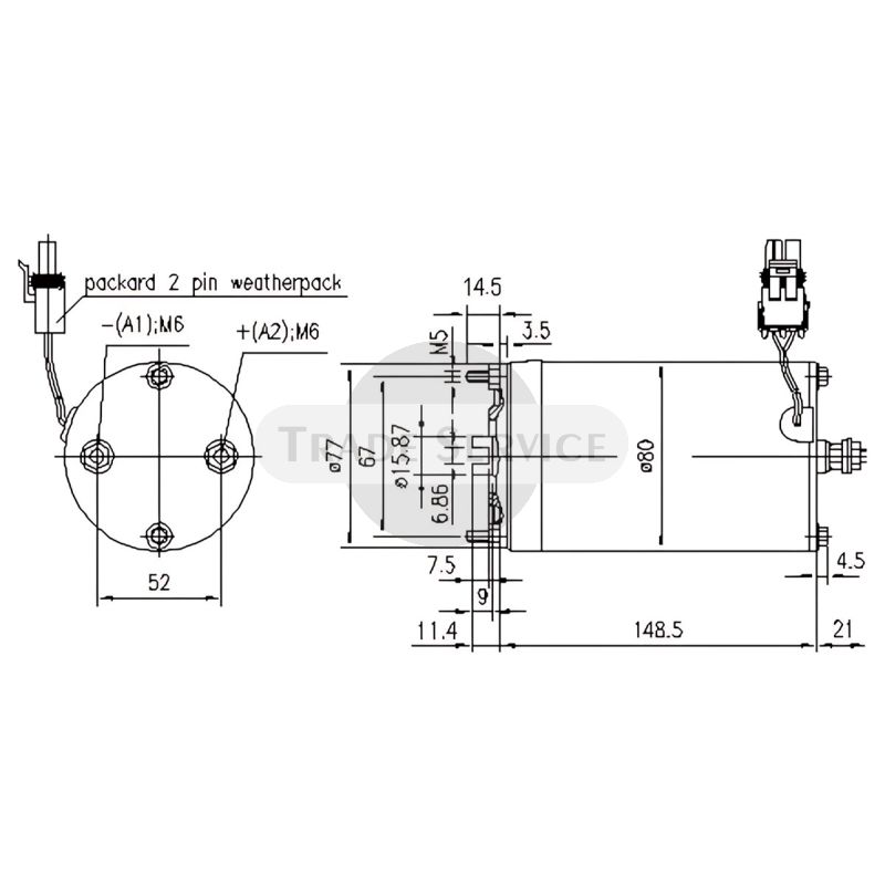 11.216.795 AME1125 MM325 MAHLE (Letrika, Iskra) DC-Motor (11216795)