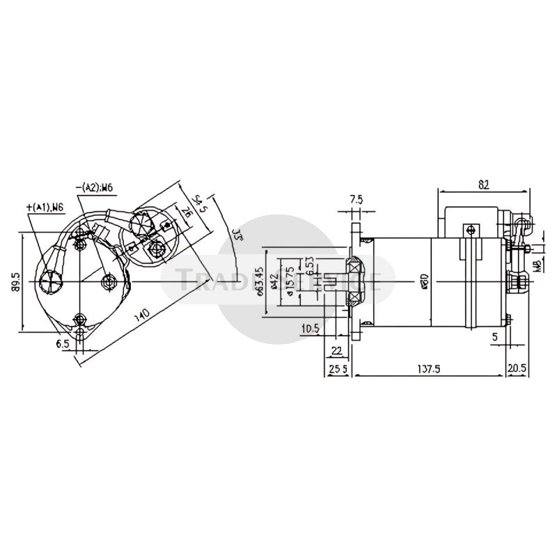 11.216.911 AME1149 MM51 MAHLE (Letrika, Iskra) DC-Motor (11216911)