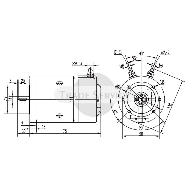 11.216.925 AMJ5868 MM13 MAHLE (Letrika, Iskra) DC-Motor (11216925)