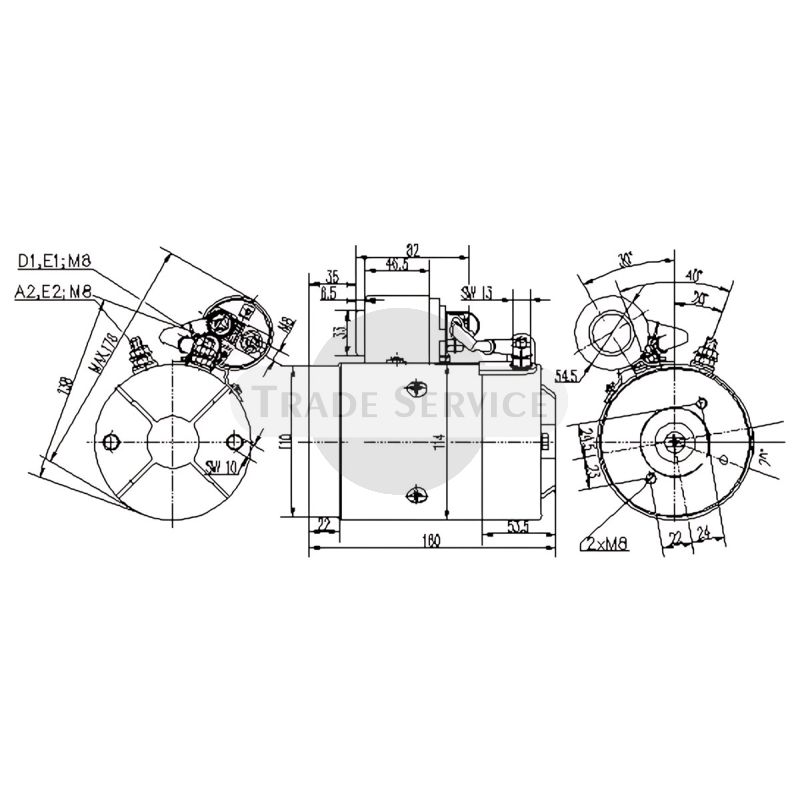 11.216.878 AMJ5856 MM44 MAHLE (Letrika, Iskra) DC-Motor (11216878)
