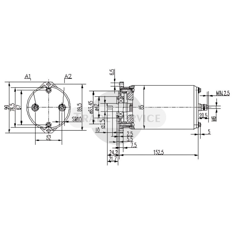 11.216.684 AME1116 MM98 MAHLE (Letrika, Iskra) DC-Motor (11216684)