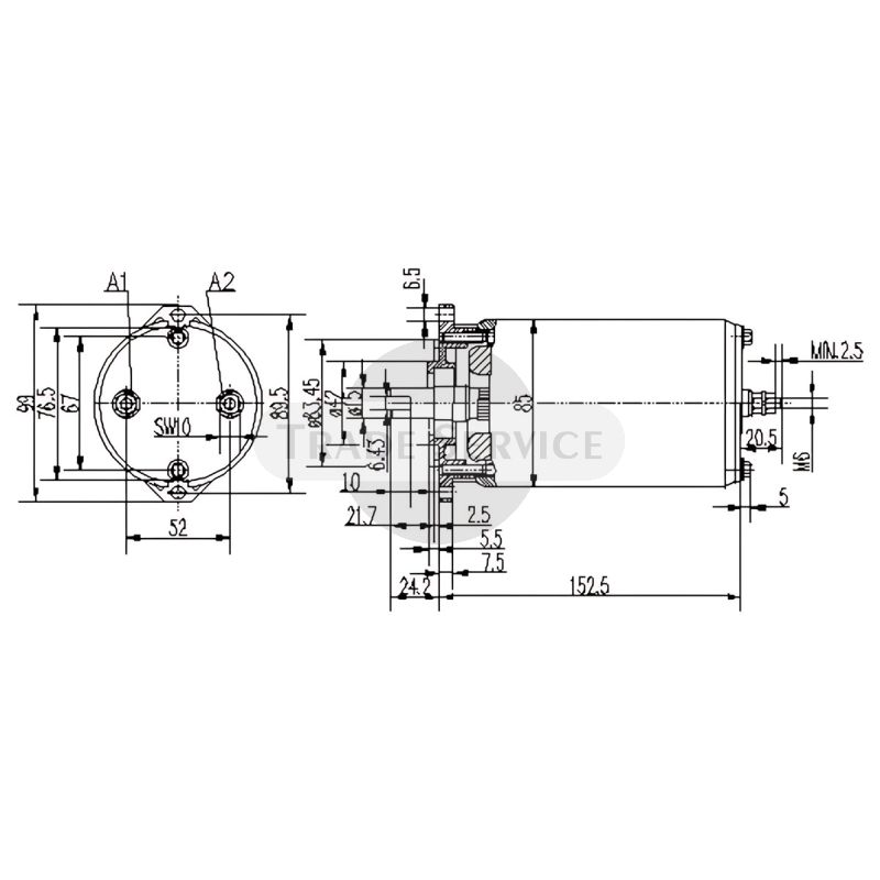 11.216.685 AME1117 MM100 MAHLE (Letrika, Iskra) DC-Motor (11216685)