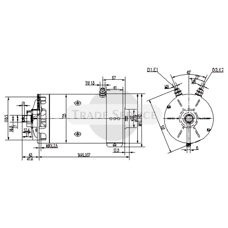 11.216.267 AMK5513 MM292 MAHLE (Letrika, Iskra) DC-Motor (11216267)