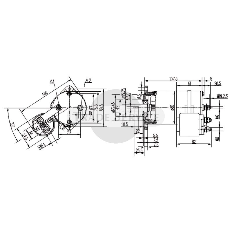 11.216.432 AME1759 MM337 MAHLE (Letrika, Iskra) DC-Motor (11216432)