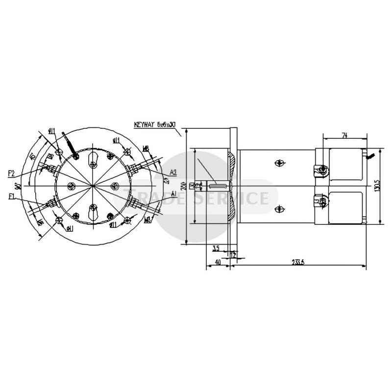 11.216.769 AMK2632 MM17 MAHLE (Letrika, Iskra) DC-Motor (11216769)