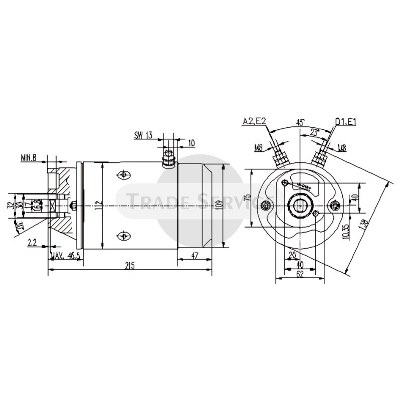 11.216.961 AMJ5878 MM336 MAHLE (Letrika, Iskra) DC-Motor (11216961)