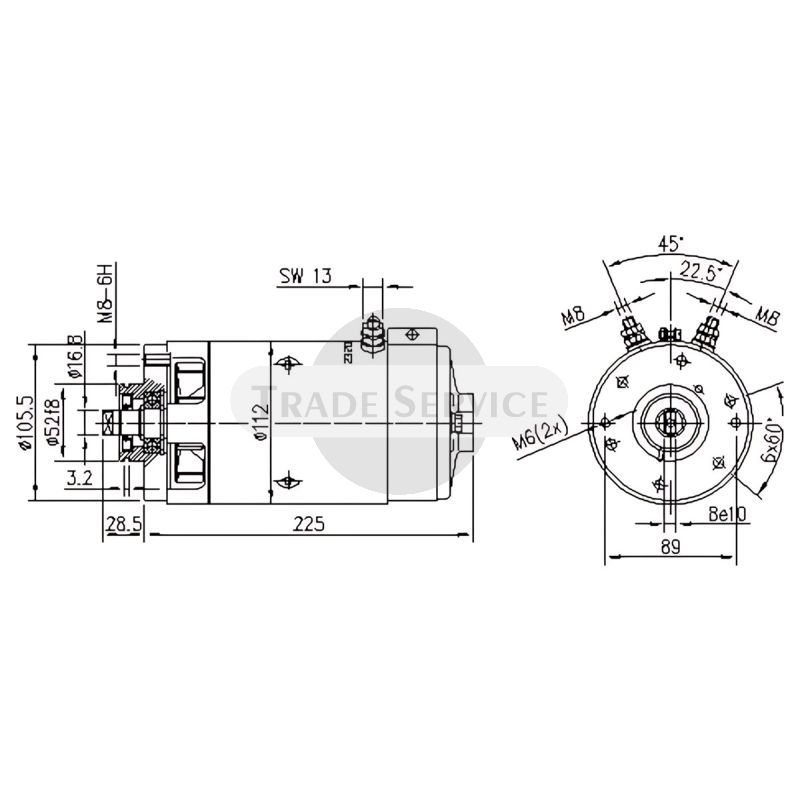 11.218.004 AMJ5888 MM3 MAHLE (Letrika, Iskra) DC-Motor (11218004)