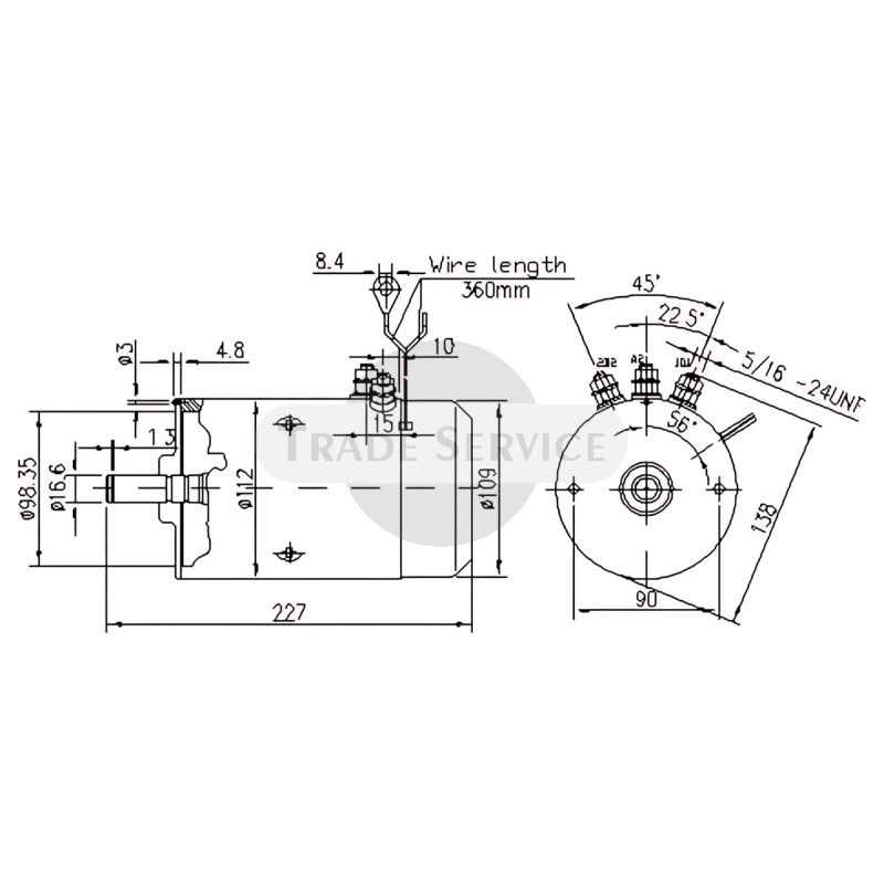 11.212.744 AMJ4688 MM5 MAHLE (Letrika, Iskra) DC-Motor (11212744)