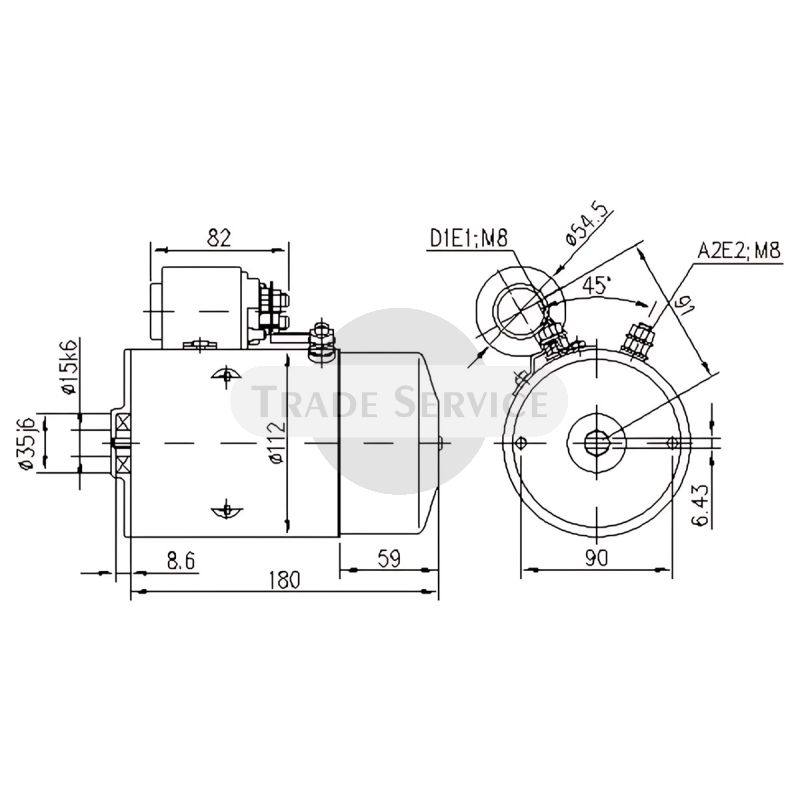 11.212.597 AMJ5144 MM41 MAHLE (Letrika, Iskra) DC-Motor (11212597)