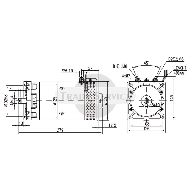 11.216.941 AMK5569 MM42 MAHLE (Letrika, Iskra) DC-Motor (11216941)