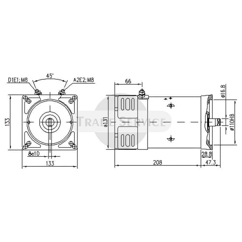 11.218.044 AMK5582 MM55 MAHLE (Letrika, Iskra) DC-Motor (11218044)