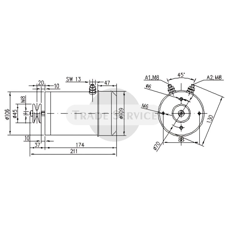 11.218.065 AMG1649 MM118 MAHLE (Letrika, Iskra) DC-Motor (11218065)