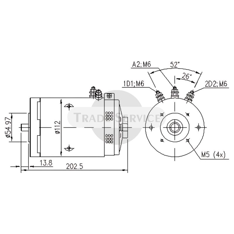 11.216.757 AMJ4568 MM405 MAHLE (Letrika, Iskra) DC-Motor (11216757)
