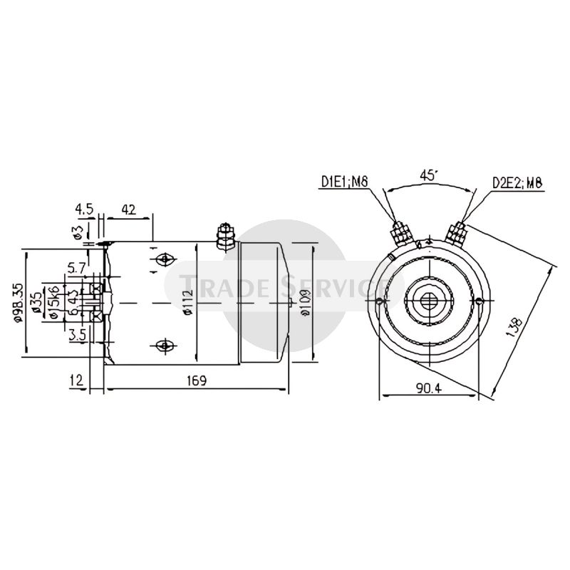 11.212.945 AMJ5270 MM417 MAHLE (Letrika, Iskra) DC-Motor (11212945)