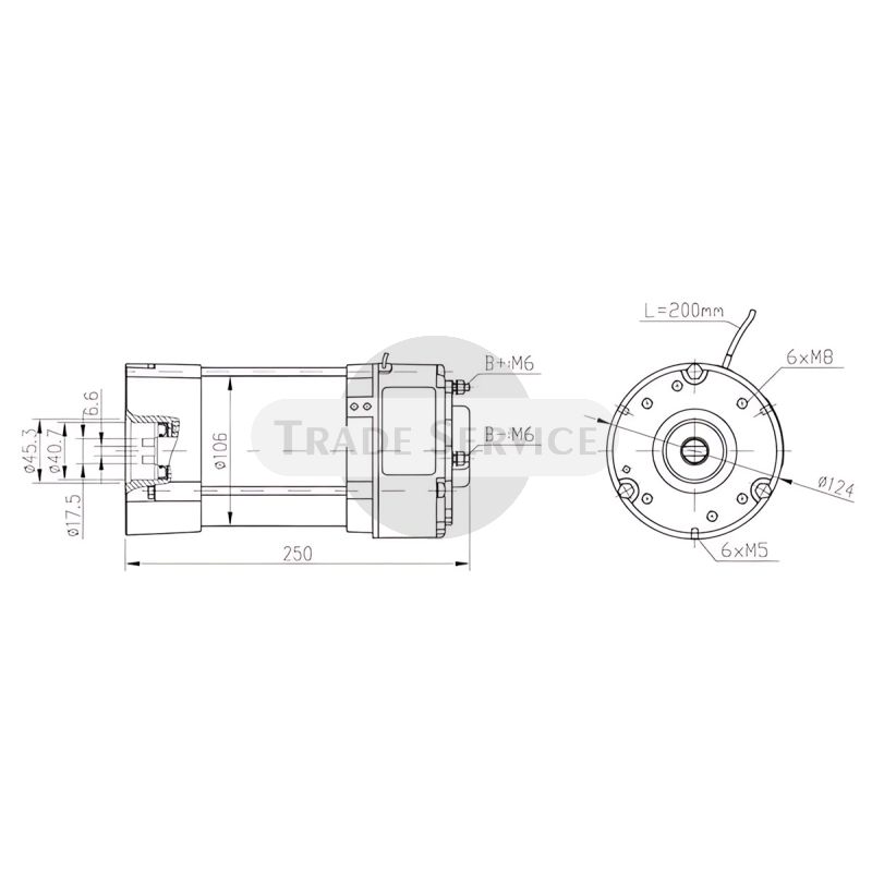 11.213.262 AMG6215 MAHLE (Letrika, Iskra) DC-Motor MM57