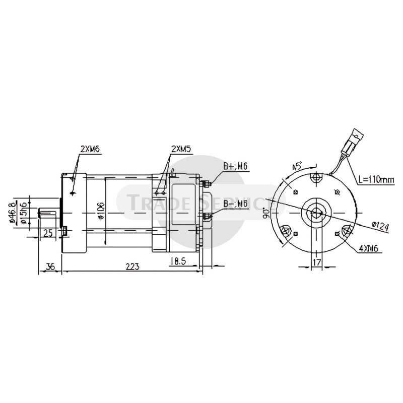 11.213.331 AMG6380 MM419 MAHLE (Letrika, Iskra) DC-Motor (11213331)