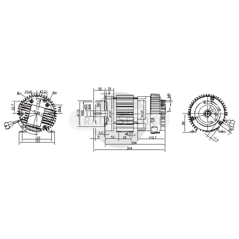 11.213.233 AMK6130 MM23 MAHLE (Letrika, Iskra) DC-Motor (11213233)