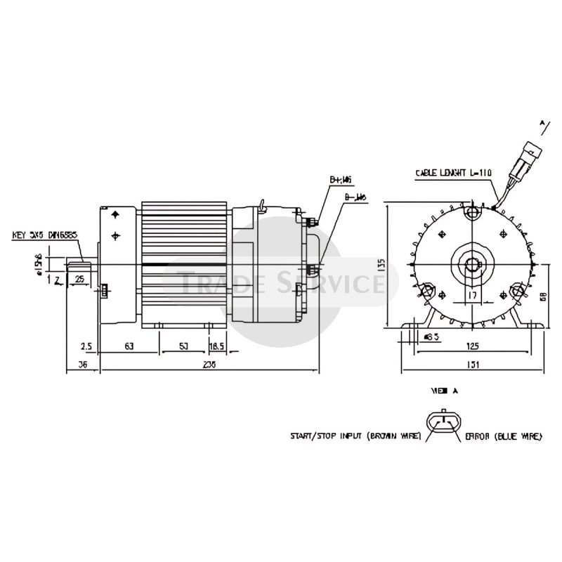 11.213.181 AMG6123 MM249 MAHLE (Letrika, Iskra) DC-Motor (11213181)