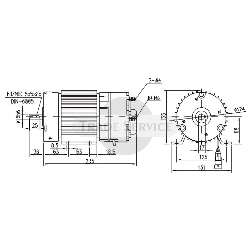 11.213.252 AMG6373 MM366 MAHLE (Letrika, Iskra) DC-Motor (11213252)