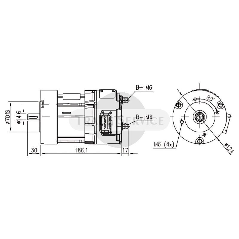 11.213.303 AMG6377 MM406 MAHLE (Letrika, Iskra) DC-Motor (11213303)