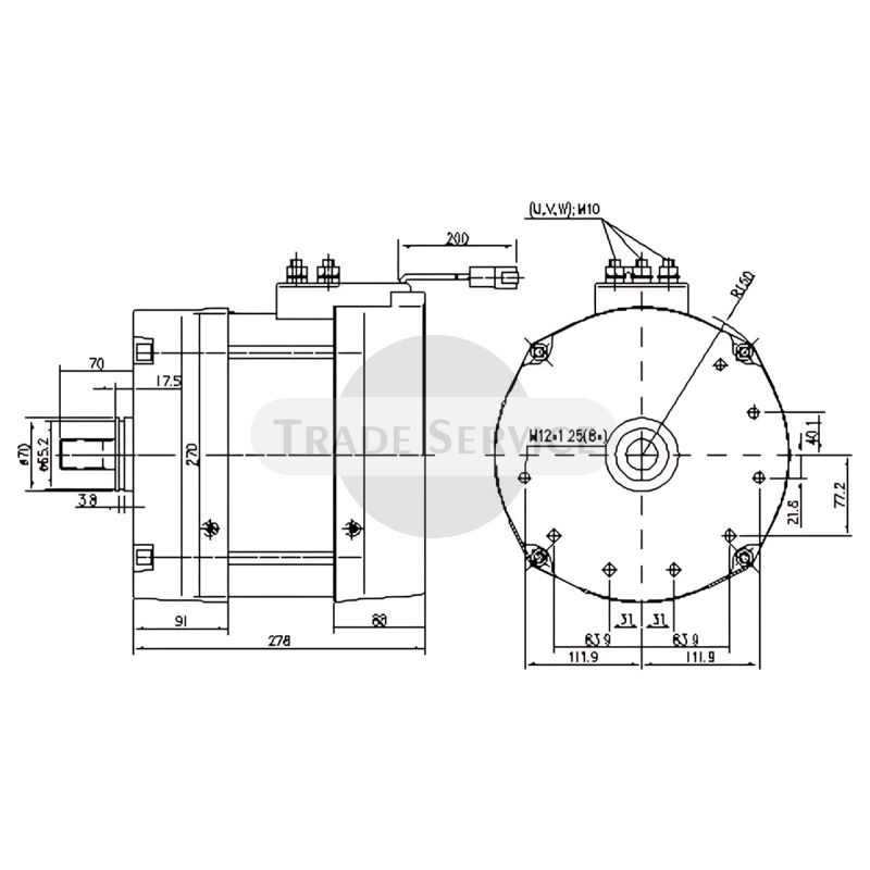 11.217.155 AMZ7114 MM393 MAHLE (Letrika, Iskra) DC-Motor (11217155)