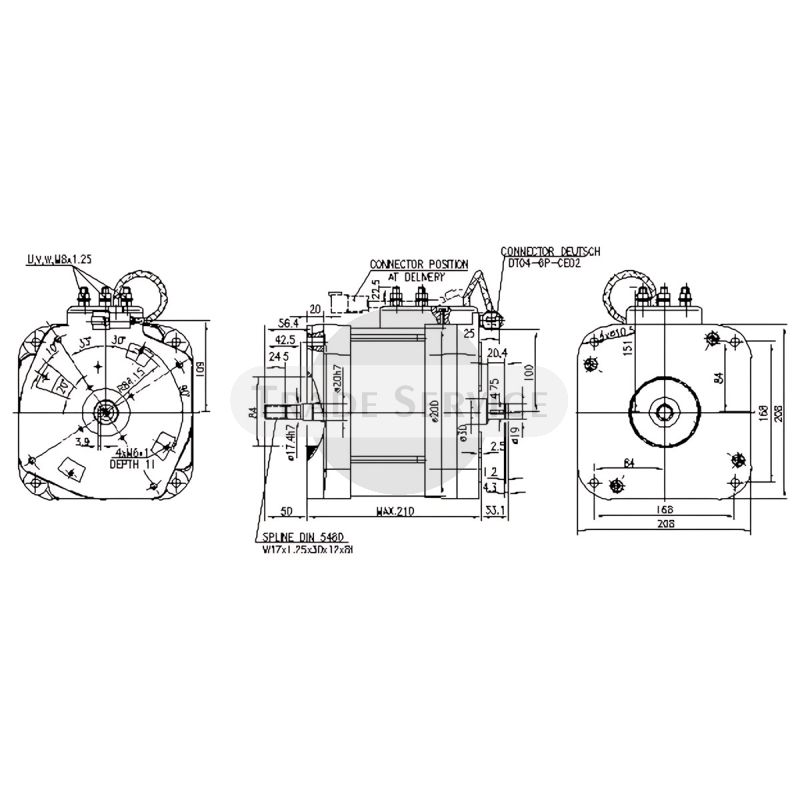 11.217.070 AMV7115 MM350 MAHLE (Letrika, Iskra) DC-Motor (11217070)