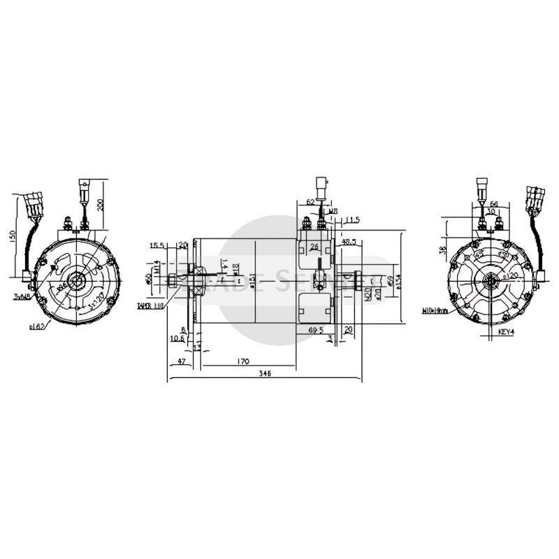 11.217.091 AML7115 MM352 MAHLE (Letrika, Iskra) DC-Motor (11217091)