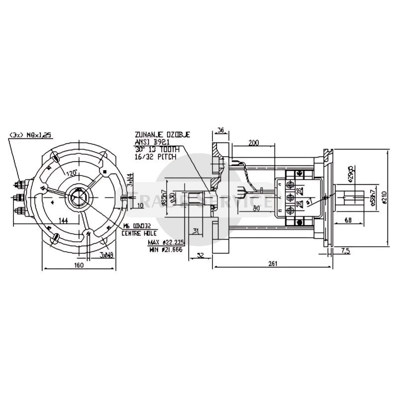 11.217.072 AMT7107 MM369 MAHLE (Letrika, Iskra) DC-Motor (11217072)