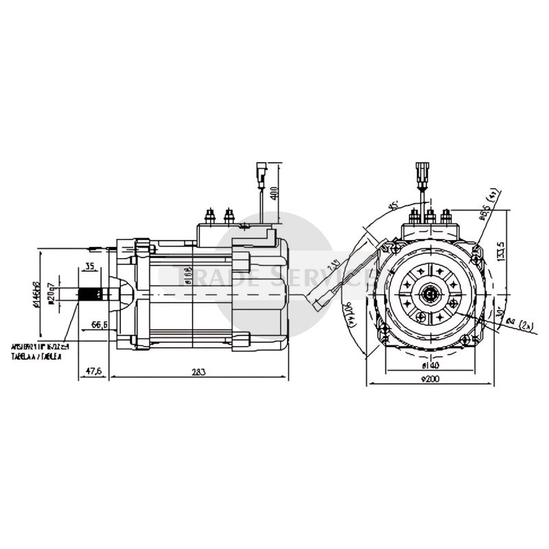 11.217.110 AMT7209 MM2 MAHLE (Letrika, Iskra) DC-Motor (11217110)