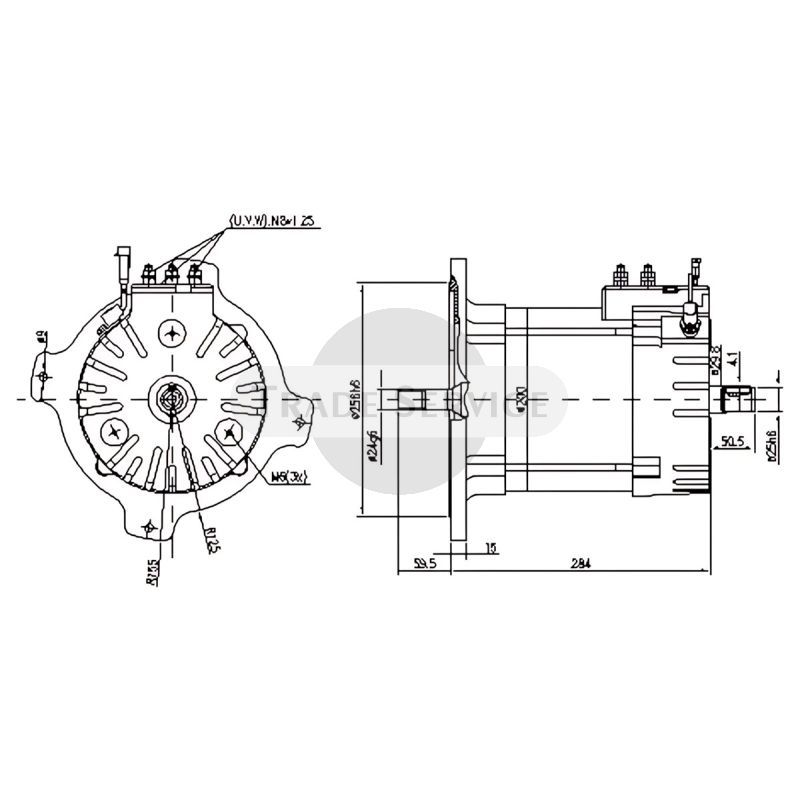 11.217.152 AMV7126 MM415 MAHLE (Letrika, Iskra) DC-Motor (11217152)