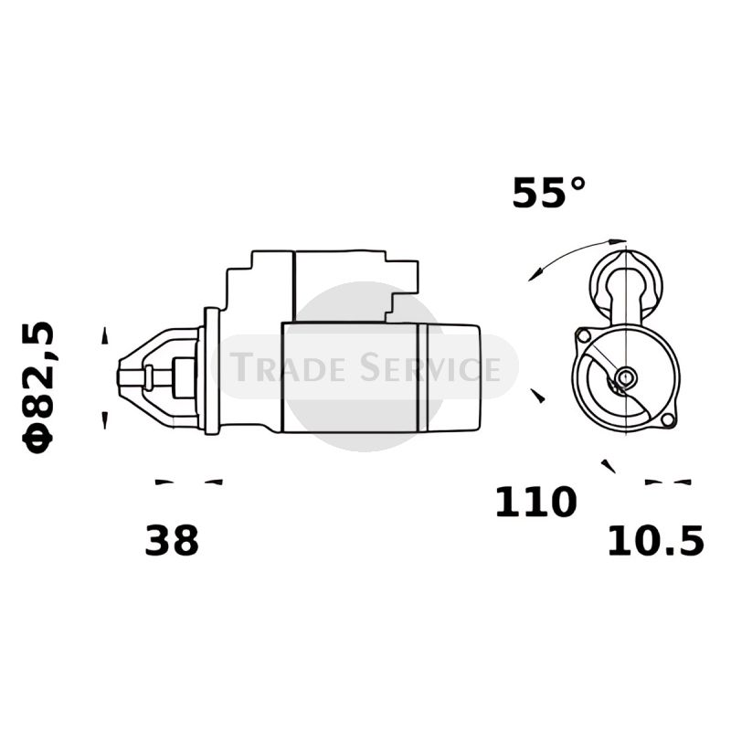 11.132.279 AZE4266 MS649 MAHLE (Letrika, Iskra) Anlasser (11132279)