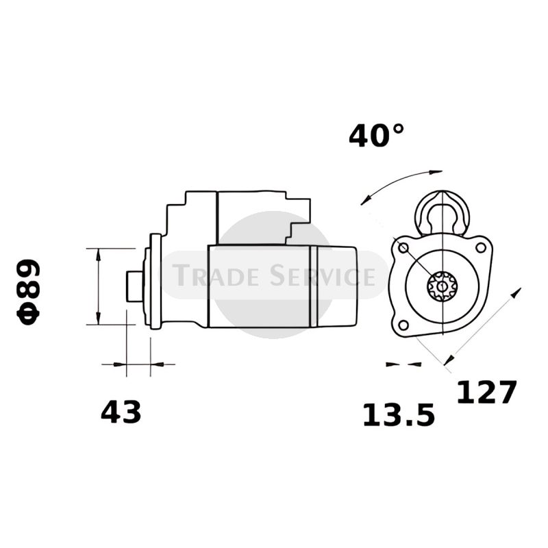 11.139.192 AZF4904 MS939 MAHLE (Letrika, Iskra) Anlasser (11139192)